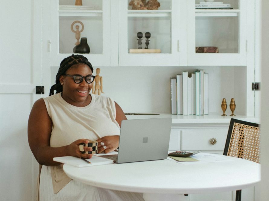a person sitting in a room
