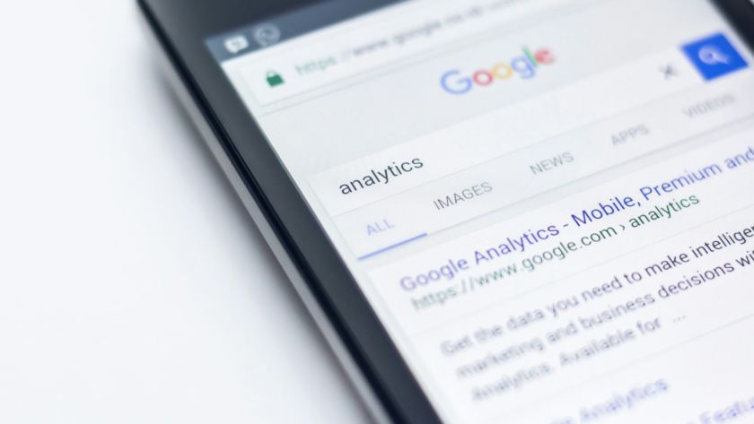 smartphone showing Google site